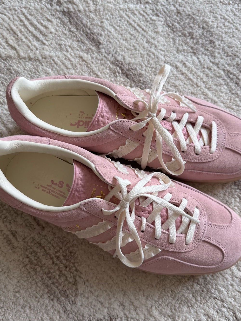 adidas Gazelle Sneakers in Pink and Cream - Picture 3 of 8